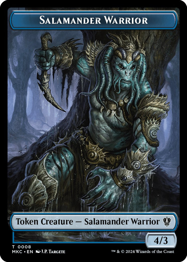 Salamander Warrior // Zombie Double-Sided Token [MKC - 8 // 11]