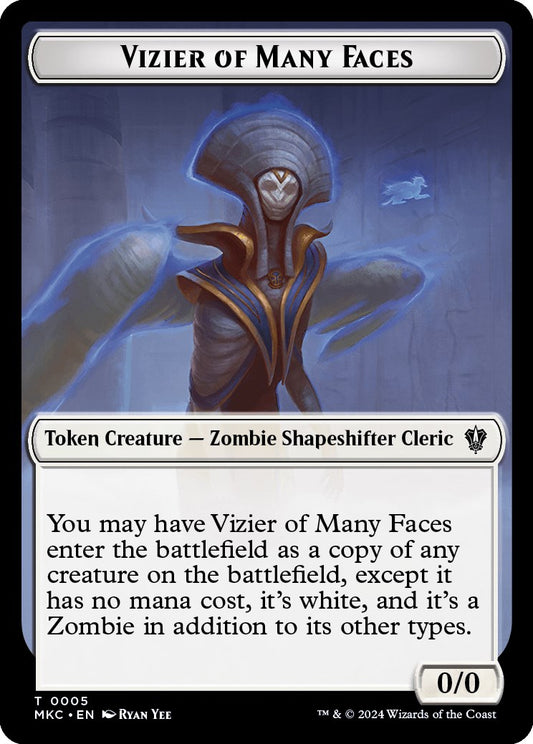 Vizier of Many Faces // Zombie Double-Sided Token [MKC - 5 // 11]