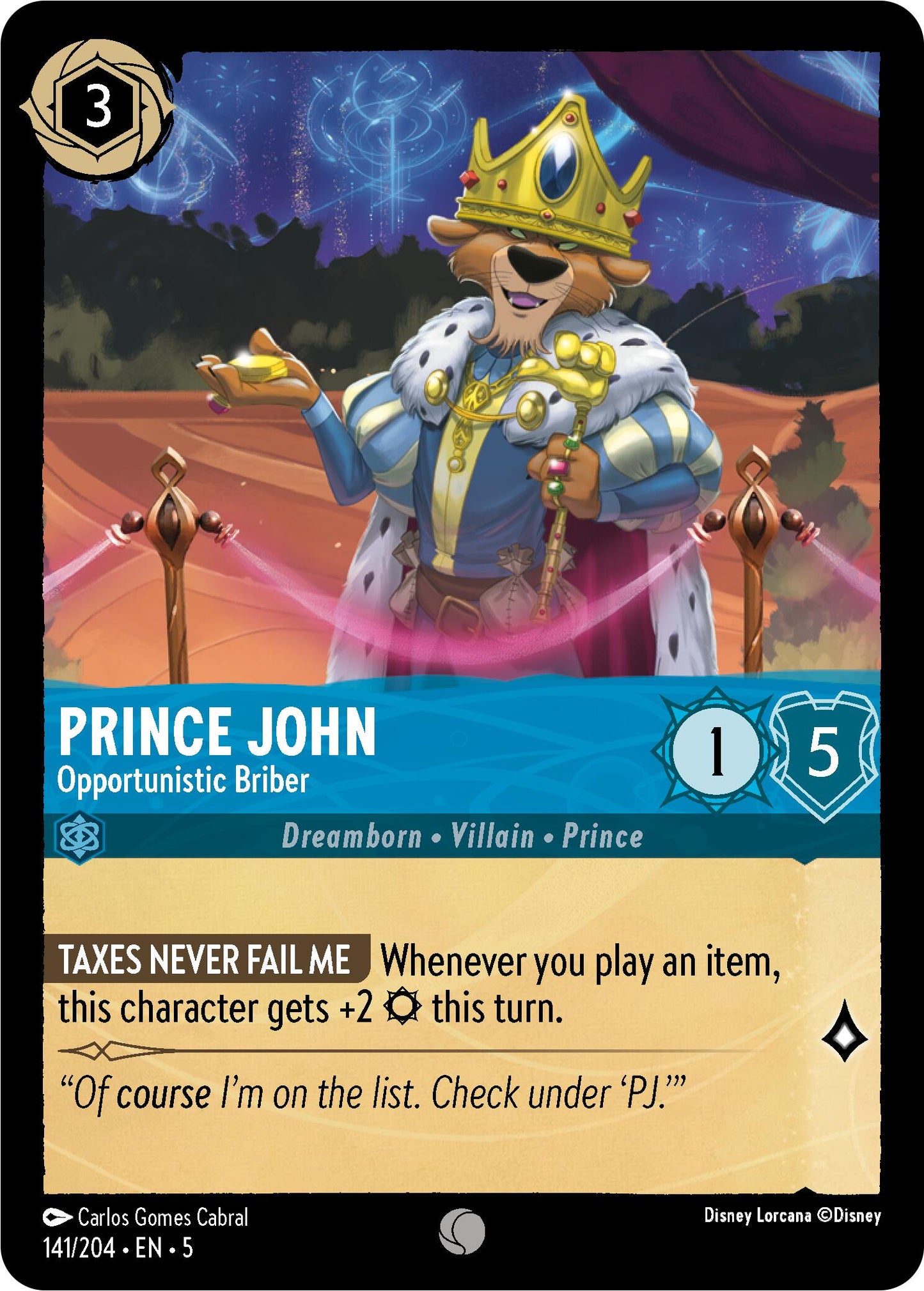 Prince John - Opportunistic Briber [5 - 141/204]