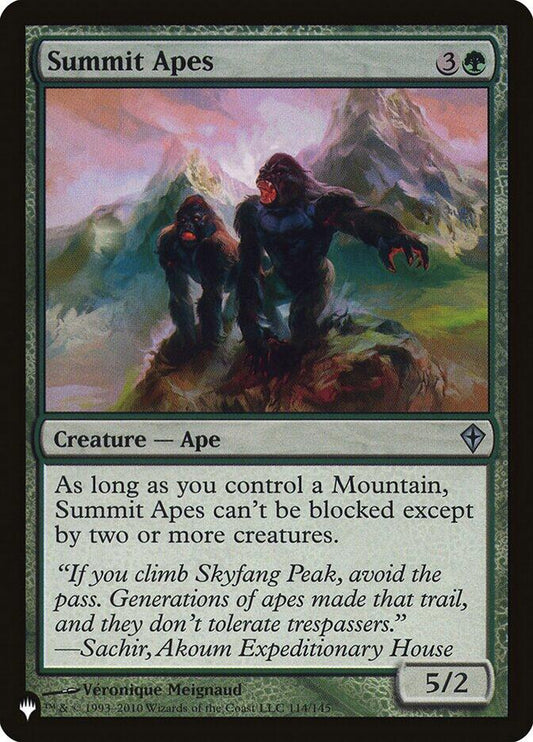 Summit Apes [LIST - 114]